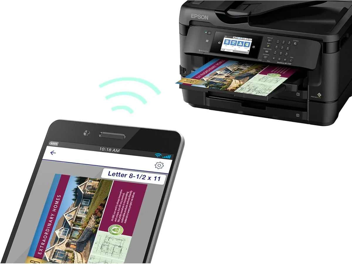 Epson Wide-Format Color Inkjet All-in-One Printer With Wireless, Ethernet And Fax - WF-7720