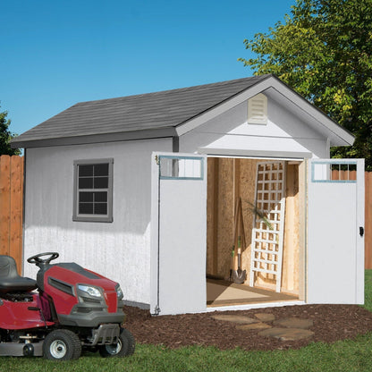 Handy Home Products Beachwood 10 ft. x 12 ft. Wood Storage Shed With Floor