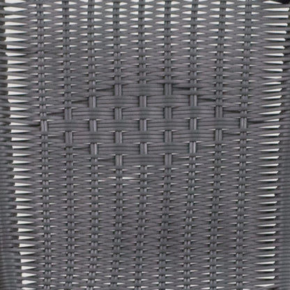 Emma + Oliver Indoor/Outdoor Stacking Rattan Patio Chairs, Set of 2, Gray