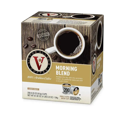 Victor Allen's Morning Blend Light Roast Coffee Single Serve Pods for Keurig K-Cup Brewers, 200 Count