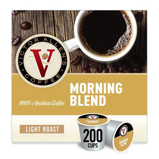 Victor Allen's Morning Blend Light Roast Coffee Single Serve Pods for Keurig K-Cup Brewers, 200 Count
