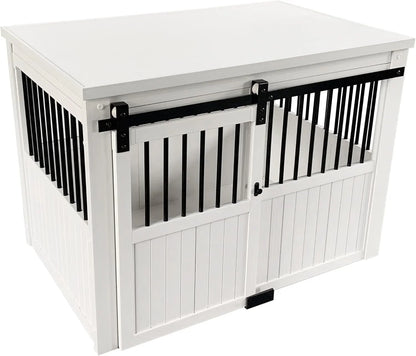 New Age Pet Furniture-Style Dog Crate, Antique White, Large, 36.02in x 24.02in x 26.18in