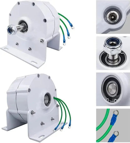 Gearless Permanent Magnet Generator 12000W, 12V/24V/48V/120V/220V, 3 Phase